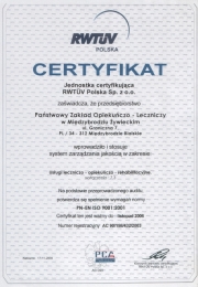 Certyfikat 2003